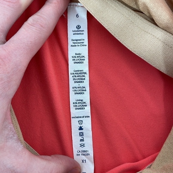 Lululemon Tank Top Women's 6 Orange Sleeveless V-Neck Athletic Shirt - Picture 12 of 14